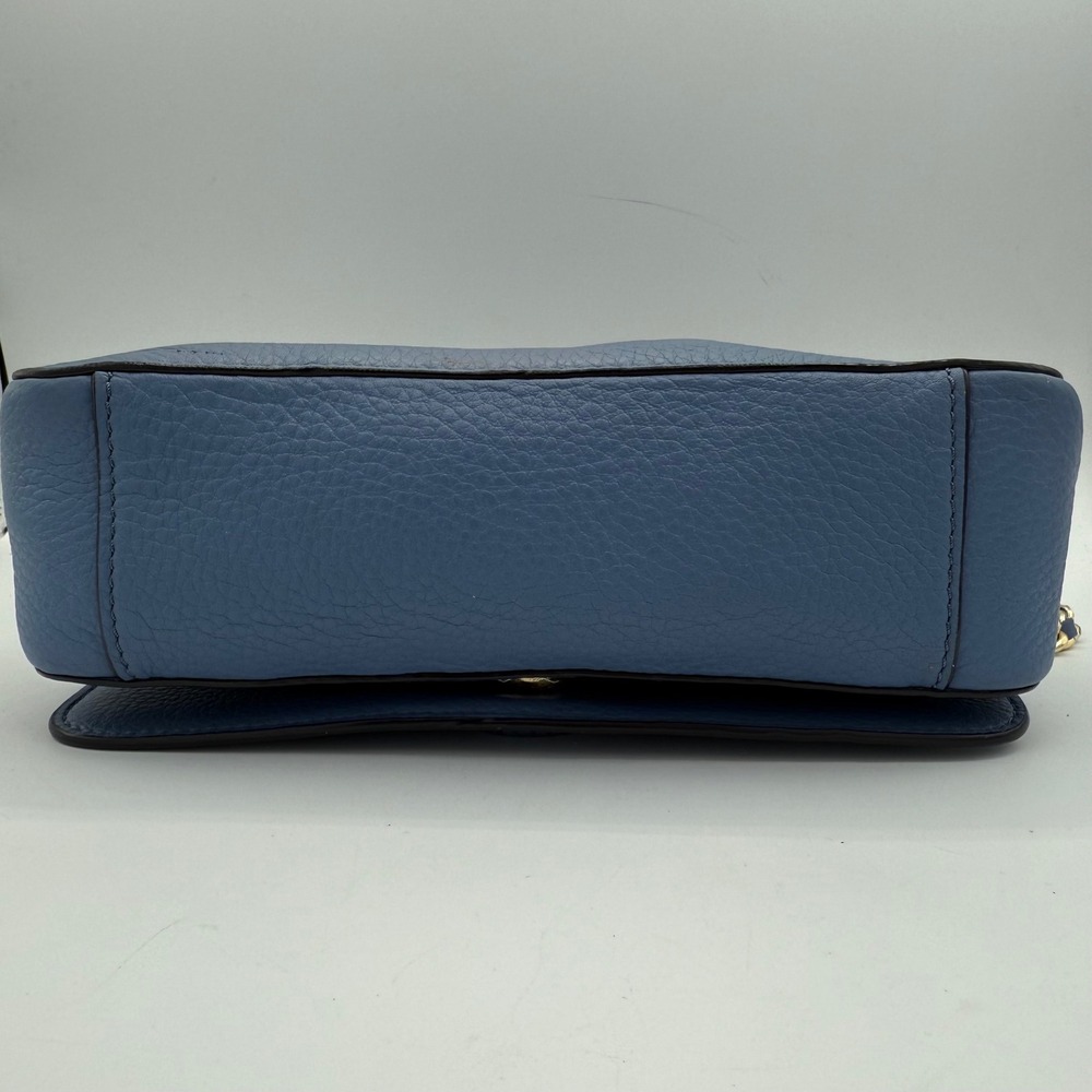 Tory Burch Kira Pebbled Leather Convertible Crossbody Shoulder‎ Bag Blue - Picture 6 of 13